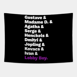 Grand Budapest List 2 Tapestry