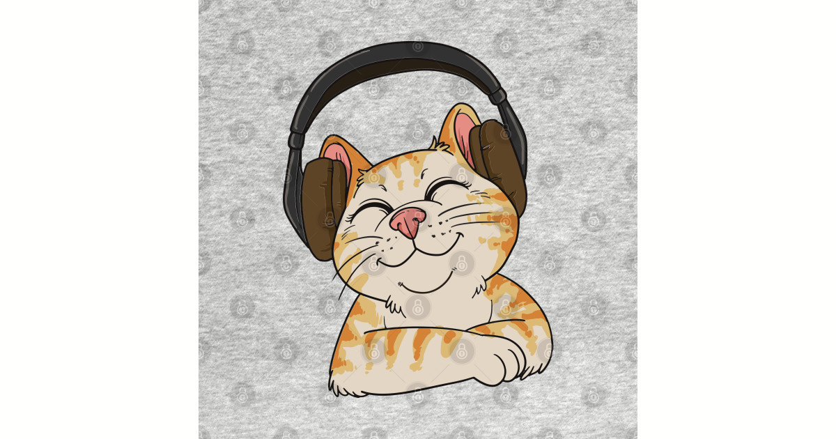 Cat Listening To Music Cats Posters And Art Prints Teepublic