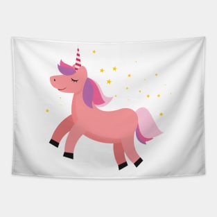 Cute Pink Unicorn Tapestry