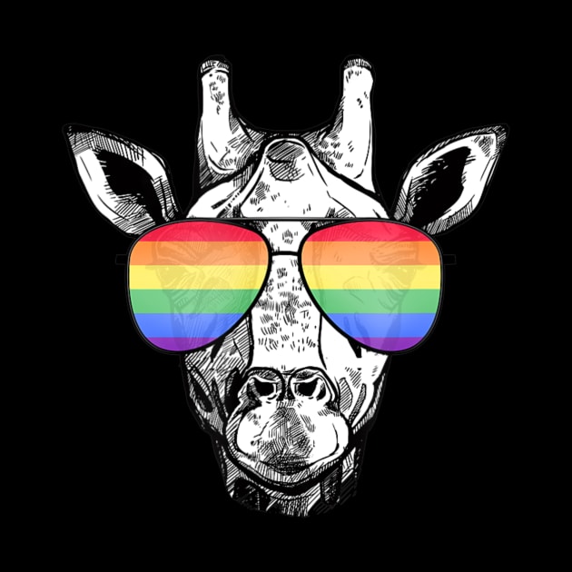 Lgbt Gay Pride Rainbow Flag Giraffe Lgbtq by eldridgejacqueline