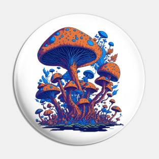 Magic Mushrooms - Colorful Forest of Mushrooms Pin