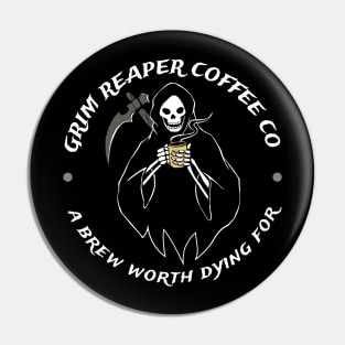 Grim Reaper Coffee Company Coffee Fan Gift Pin