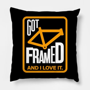 Got Framed Funny Bicycle Design Pillow