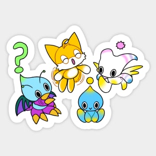 Sonic: Chao Vinyl Sticker Set Chao Hero Chao Dark Chao 