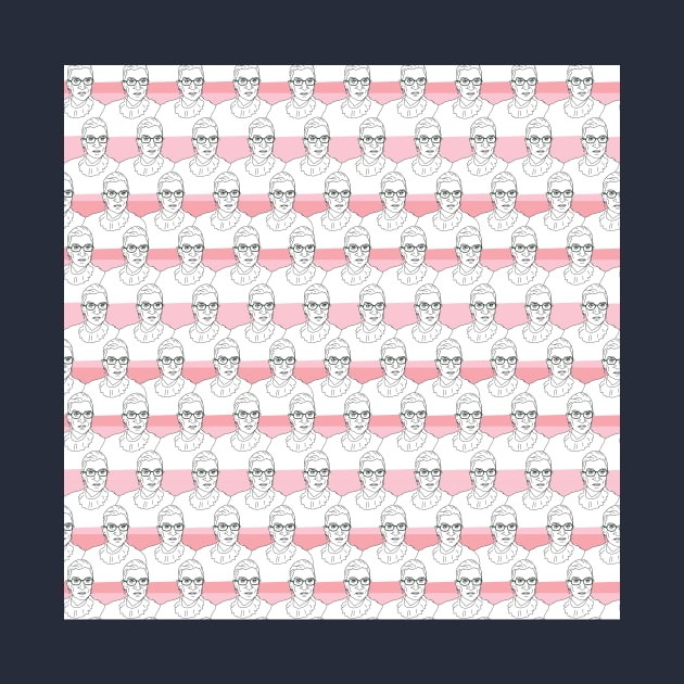 Ruth Bader Ginsburg Pink Pattern by FemCards