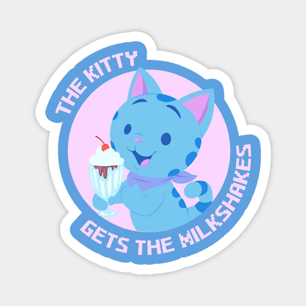 The Kitty Gets the Milkshakes Magnet by jzanderk