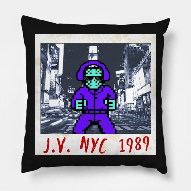 8 Bit Trip Pillow by Awesome AG Designs