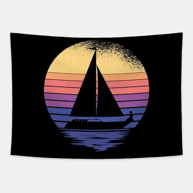 Retro Sailing Tapestry by LR_Collections