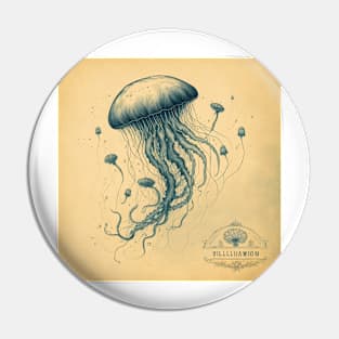 Vintage Jellyfish III Pin