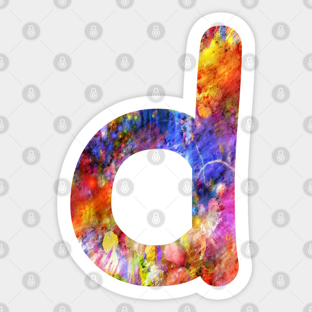 Letter D Lower Case Alphabet D Colorful Gift D Sticker Teepublic Au