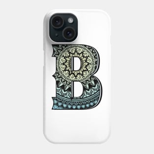 Mandala with alphabet B Phone Case