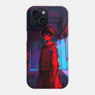 Enter the Digital Realm: Cyberpunk Aesthetics, Mind-Bending Anime, and Futuristic Manga Art Phone Case