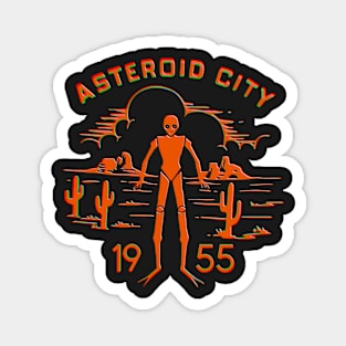 Funny Cool Vintage Alien asteroid city Space Magnet