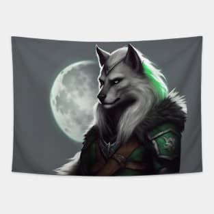 werewolf fantasy art green Tapestry