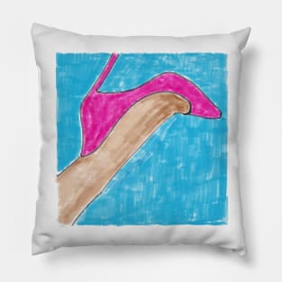 Pink shoes Pillow