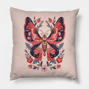 Folk Art Butterfly Pillow