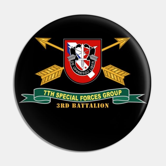 3rd Battalion, 7th Special Forces Group - Flash w Br - Ribbon X 300 Pin by twix123844