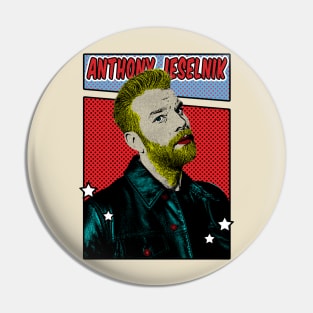 Anthony Jeselnik Pop Art Comic Style Pin