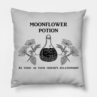 Moonflower potion (black) Pillow