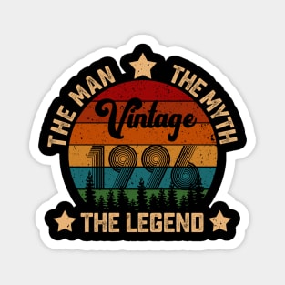 Father's Day Shirt Vintage 1996 The Men Myth Legend 24th Birthday Gift Magnet