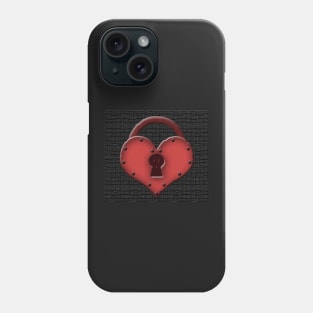 A Locked Heart Waiting for the Key Phone Case