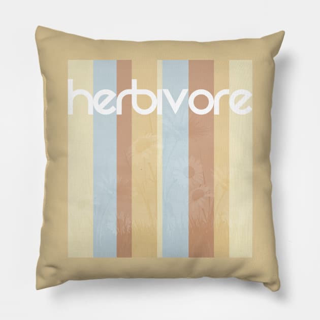 Herbivore Retro Lines Pillow by StupidHead