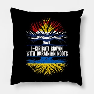 I-Kiribati Grown with Ukrainian Roots Flag Pillow