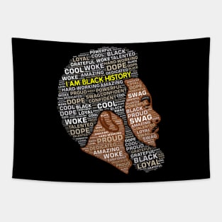 I Am Black History Black Man Tapestry