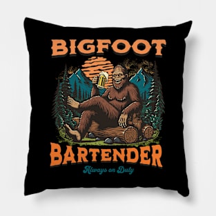 Bigfoot Bartender Pillow