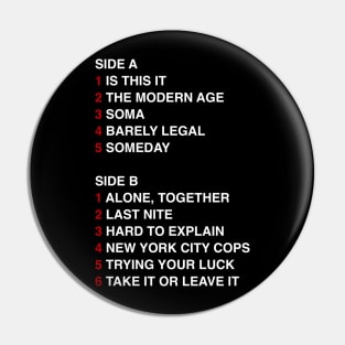 The Strokes - Is This It Tracklist Pin