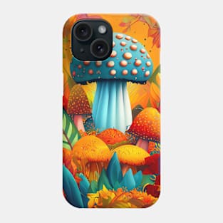 Blue Mushroom Phone Case