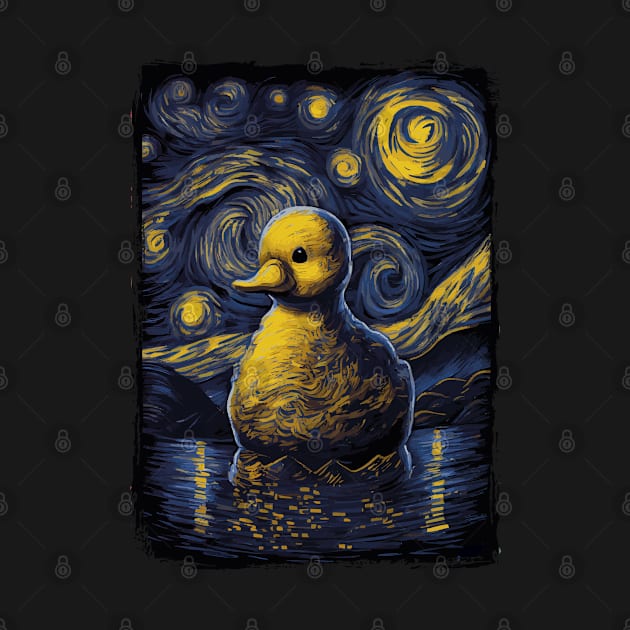 Starry Night Rubber Duck by favoriteshirt