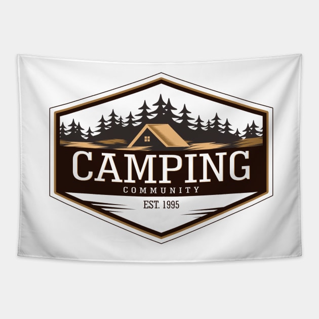 Camping Community Tapestry by Indraokta22