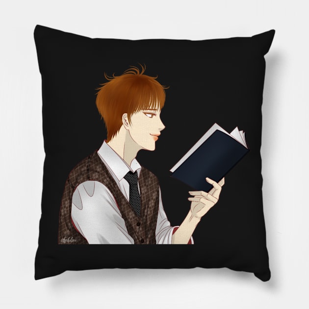 Reading Book Pillow by sokileri999