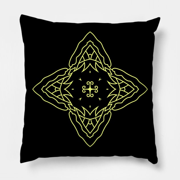 MANDALA T-SHIRT MANDALA 474 Pillow by abcmandalaclothing