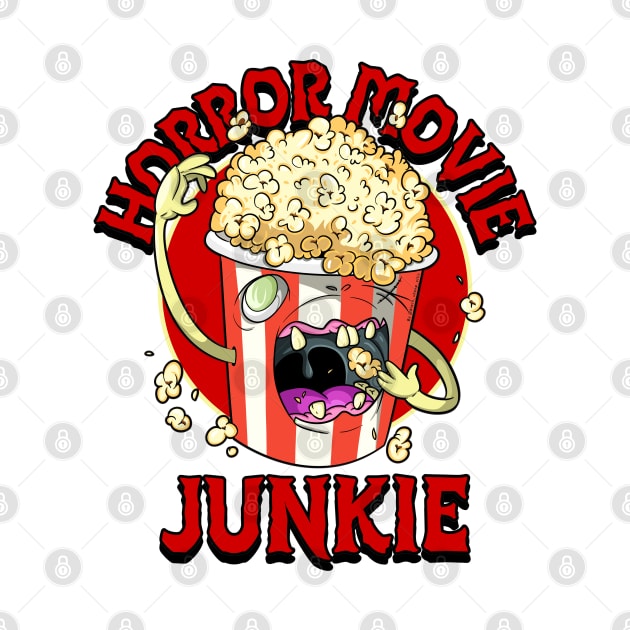 Scary Movie Loving Cute Popcorn by Trendy Black Sheep