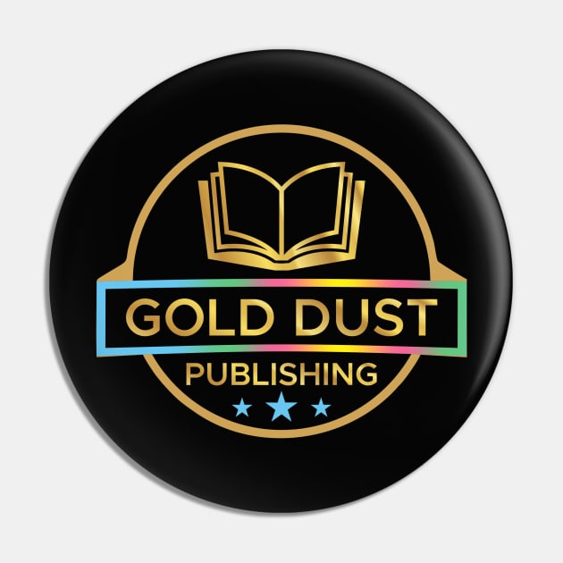 Gold Dust Publishing Rainbow Logo Pin by Gold Dust Publishing