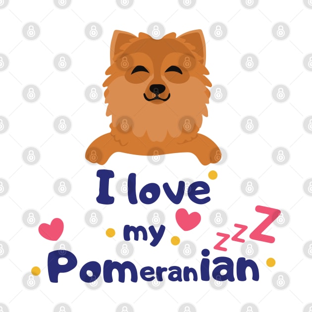 I love Pomeranian by EmaDesigns