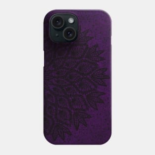 Purple and Black Filigree Phone Case