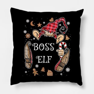 Funny Boss Elf Christmas Costume Pillow