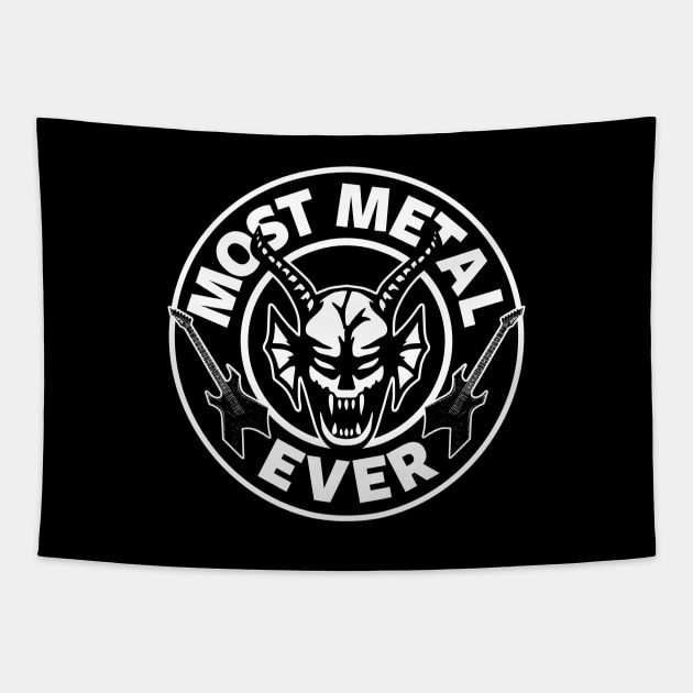 Most Metal Ever Cool Slogan Tapestry by BoggsNicolas