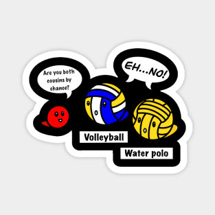 Funny volleyball and water polo Magnet