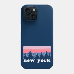 Up State New York Pine Tree Sunset Phone Case