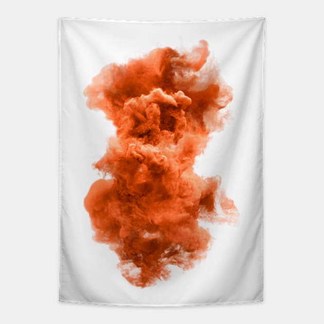 Orange and white cloud Tapestry by PallKris