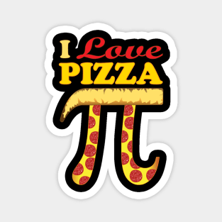 I Love Pizza - Pi Symbol Magnet