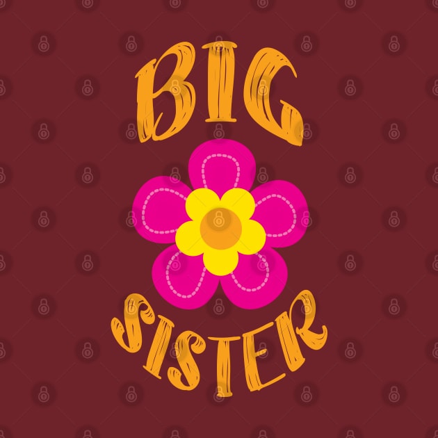 Big Sister Shirt: Cute Cotton Tee for Toddler Girls - Perfect for Baby Announcements! by Tokoku Design