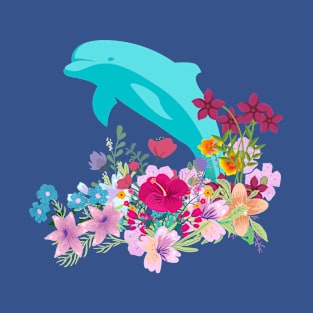 Dolphin Flowers T-Shirt