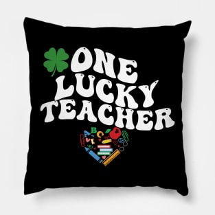 One Lucky Teacher St Patrick's Day Pillow