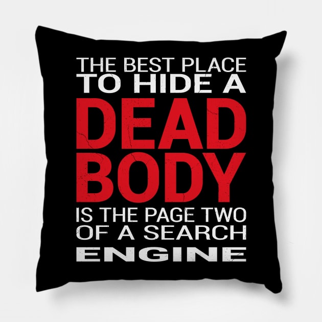 Funny SEO quote with cool typography Pillow by bestcoolshirts