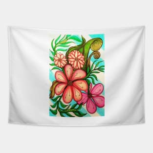 Floral Tropical Tapestry